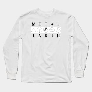 Metal and Earth Platonic Solids Long Sleeve T-Shirt